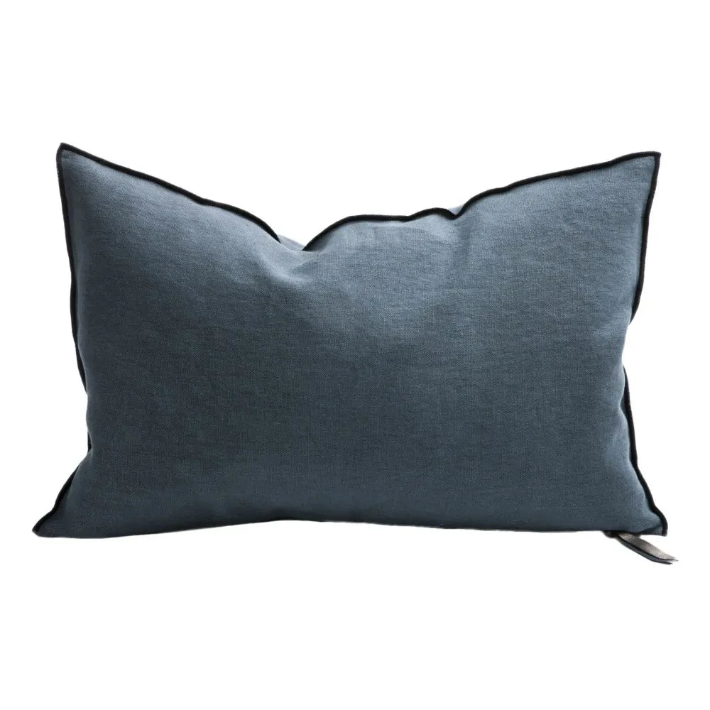 Maison de Vacances - Verse Visa Washed Linen Cushion | Ink