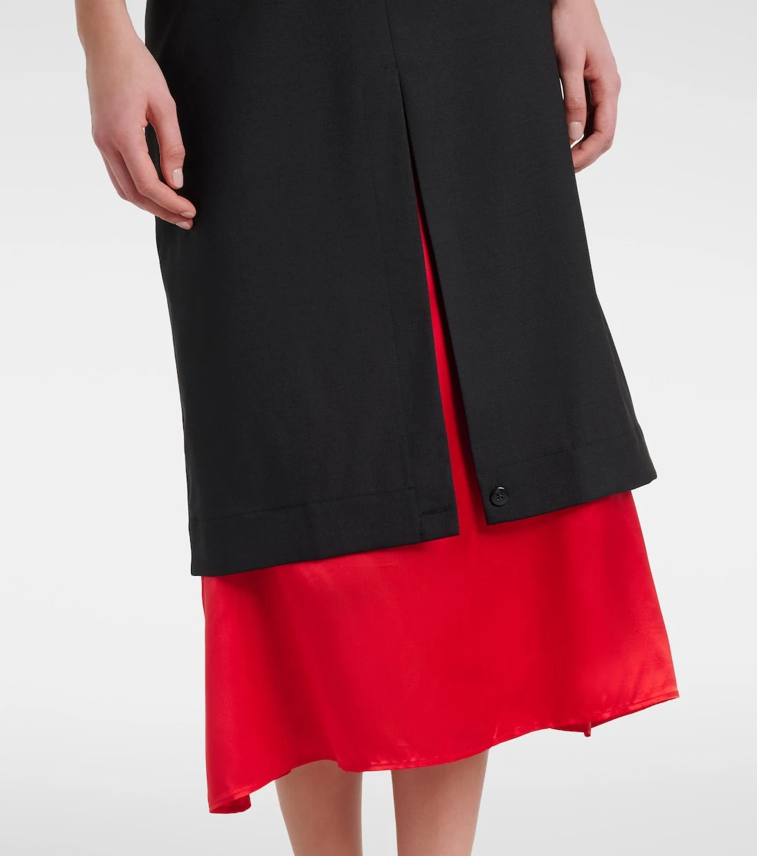Róhe - Layered wool midi skirt