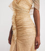 Sandra Mansour Gold Tulle Glitter Nuageux Gown