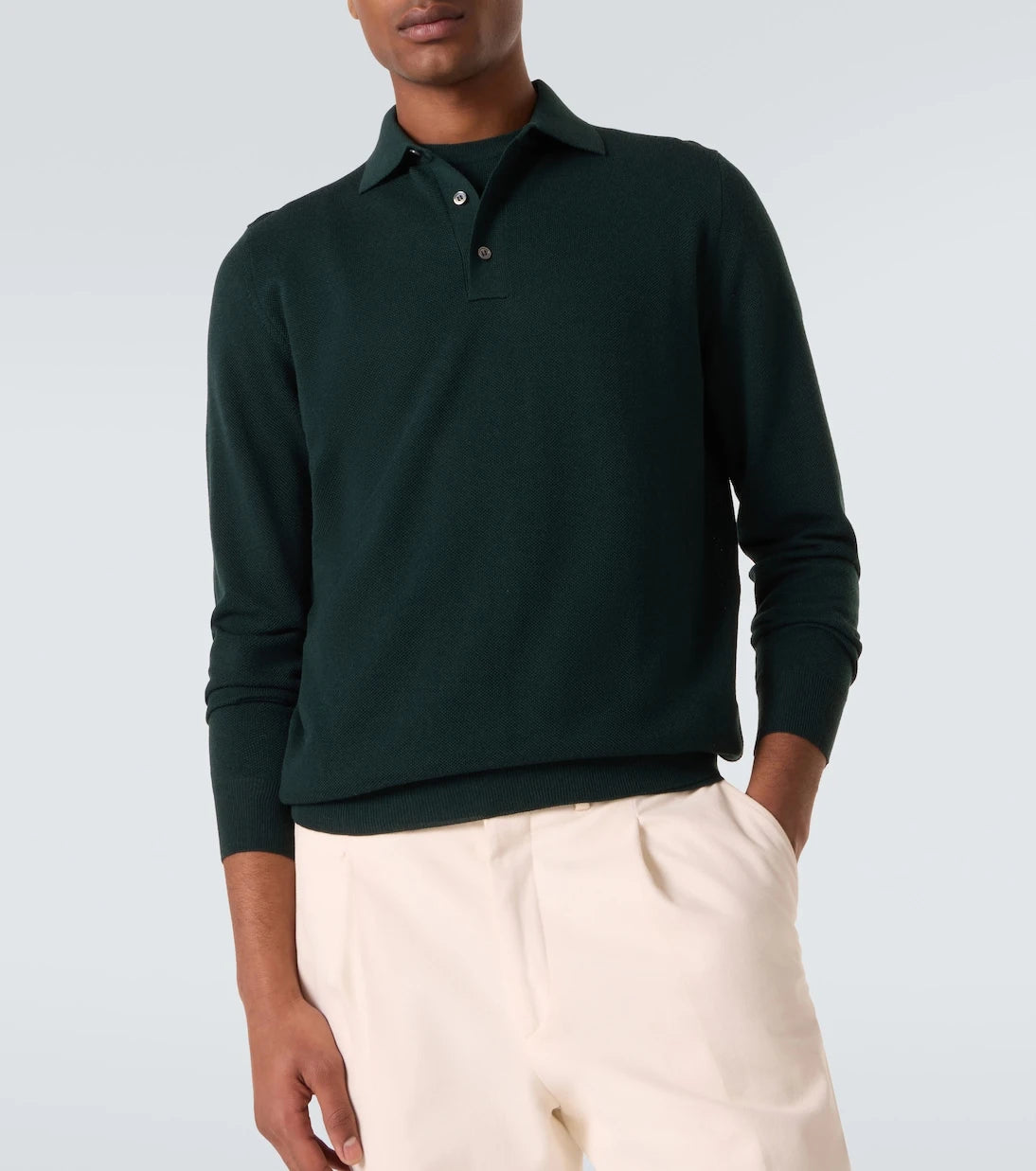 Thom Sweeney - Wool polo sweater
