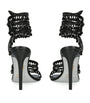 Black Satin Chandelier Sandals 105
