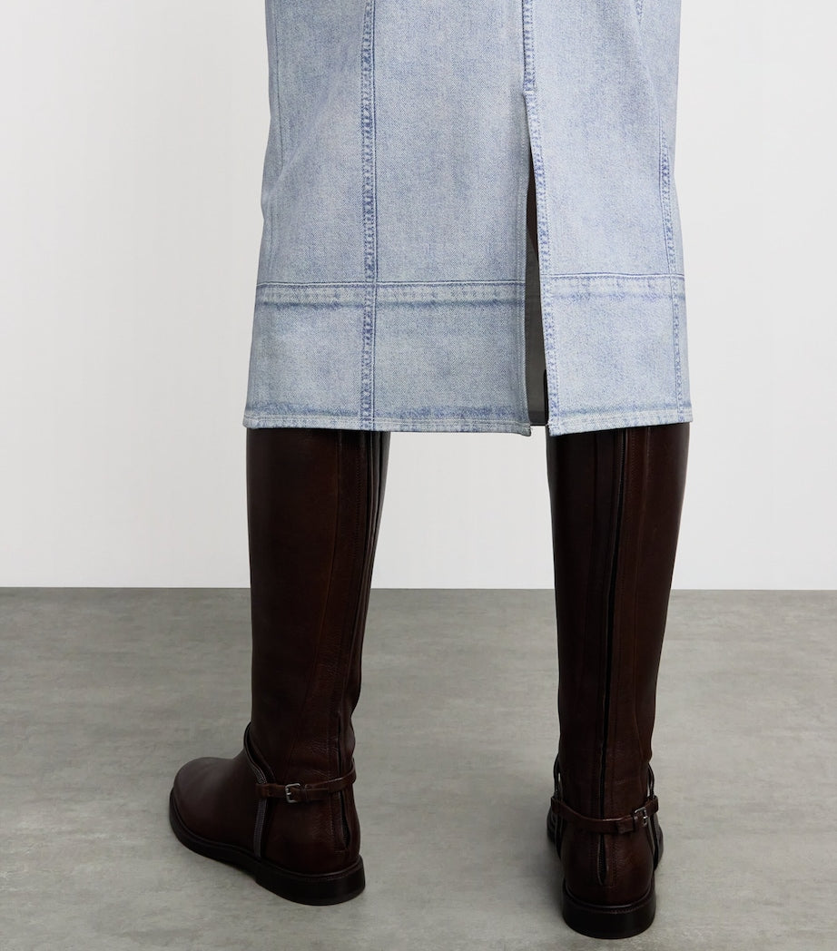 Rag & Bone Blue Miramar Midi Pencil Skirt