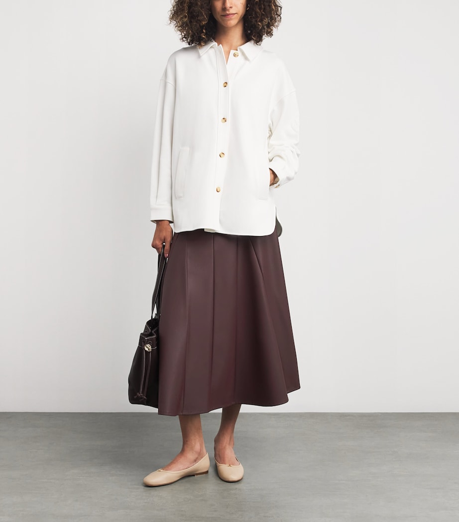 Burgundy Faux Leather Nocera Maxi Skirt