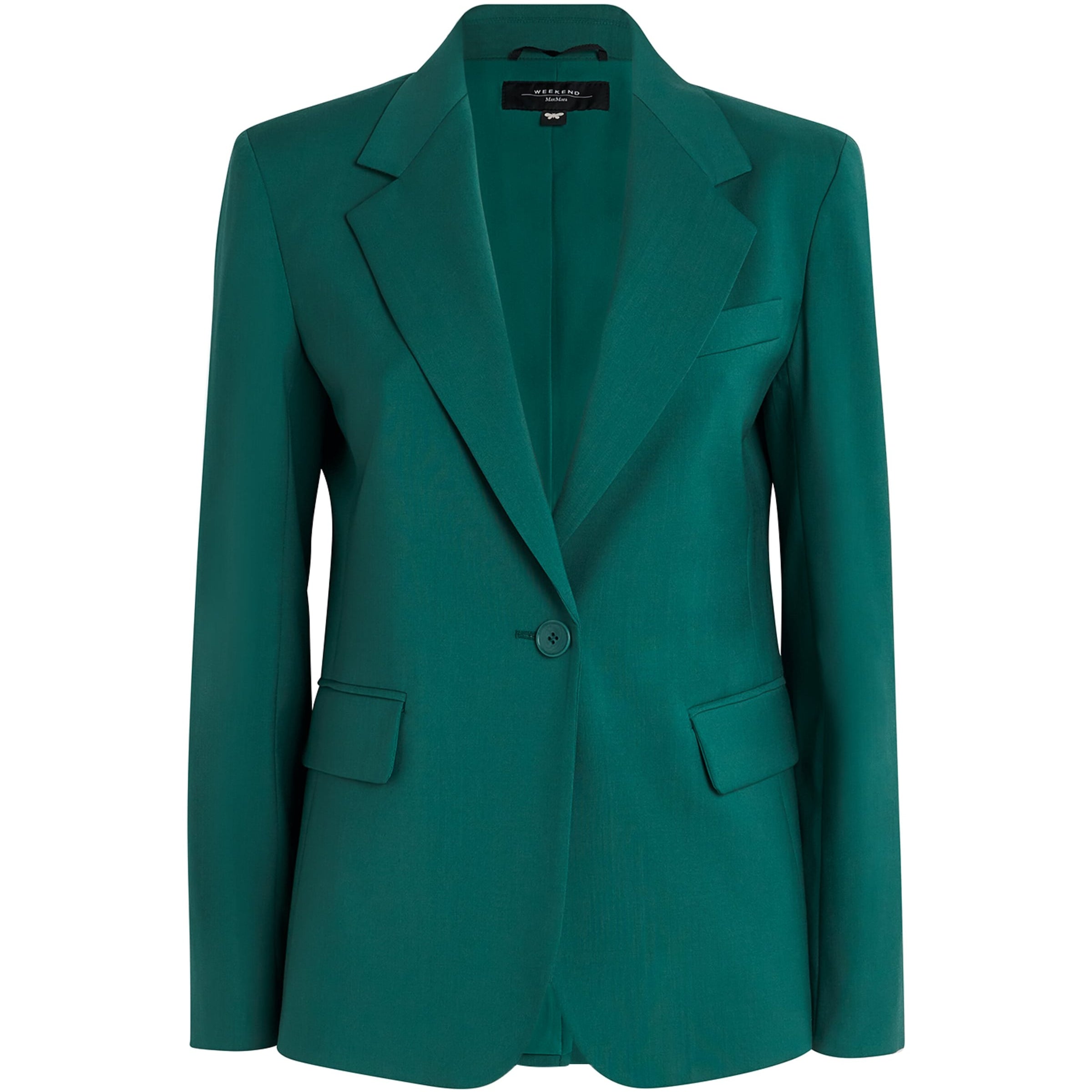 Green Virgin Wool Blazer