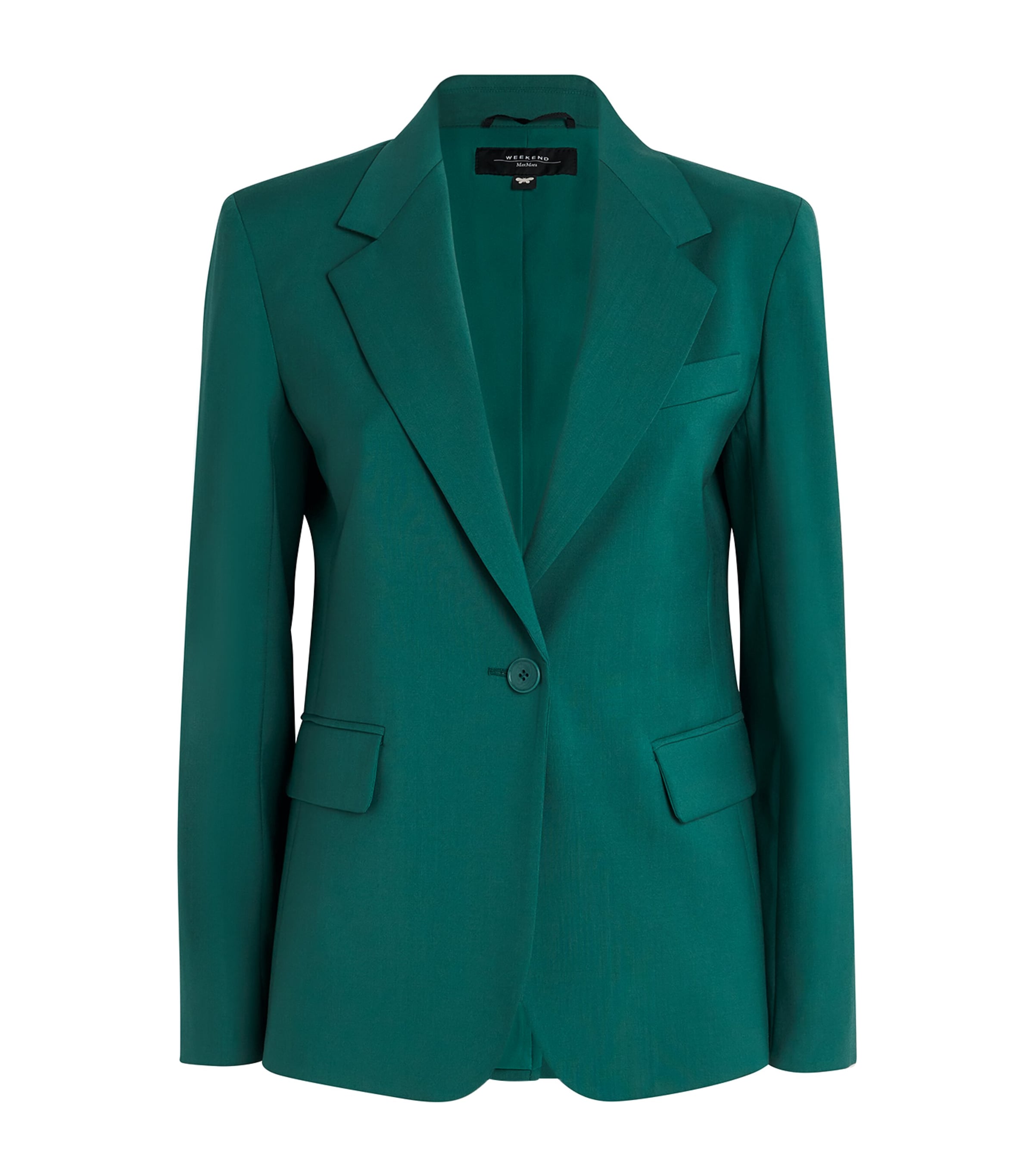 Green Virgin Wool Blazer