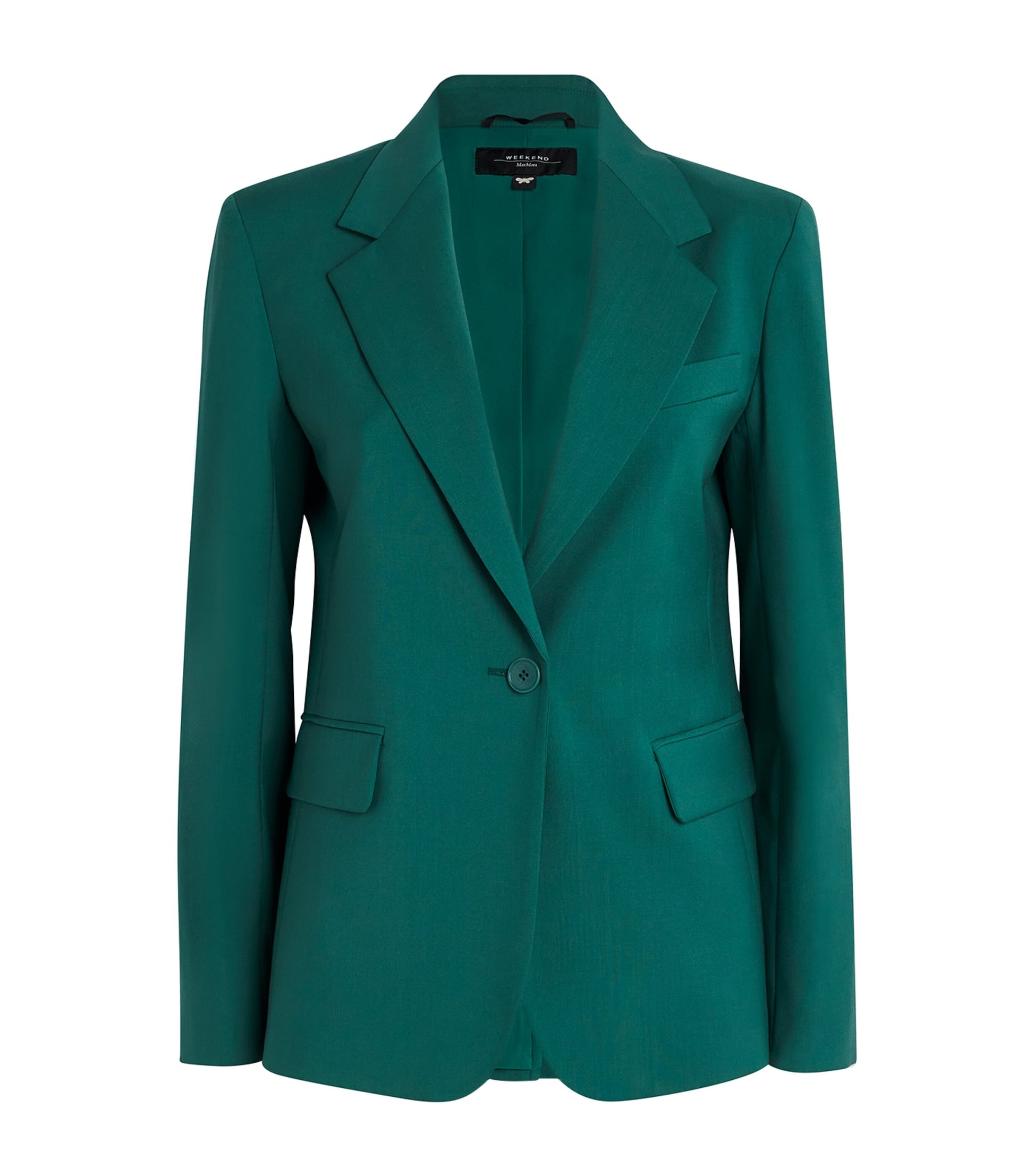 Green Virgin Wool Blazer