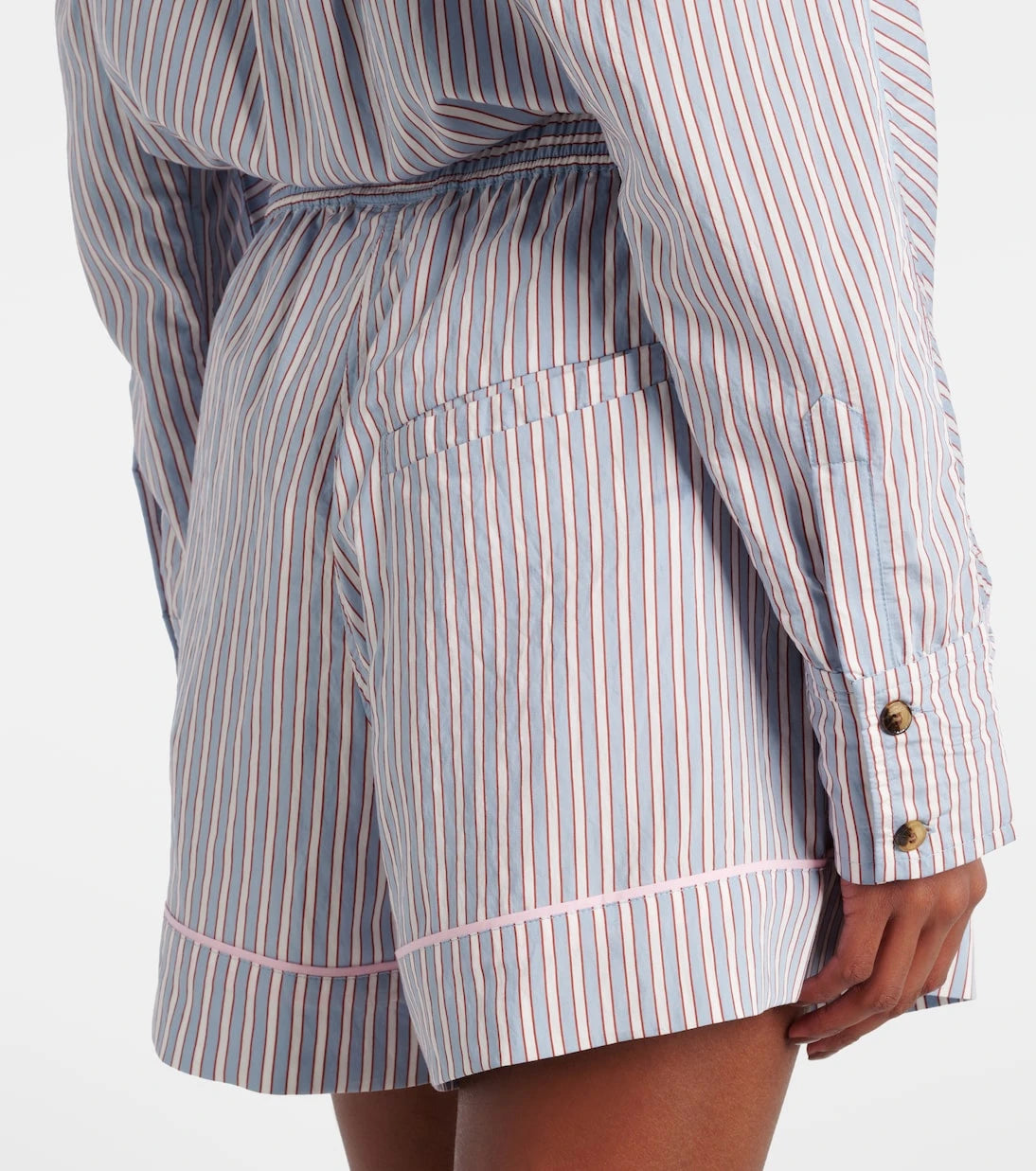 Ganni - Striped Bermuda shorts