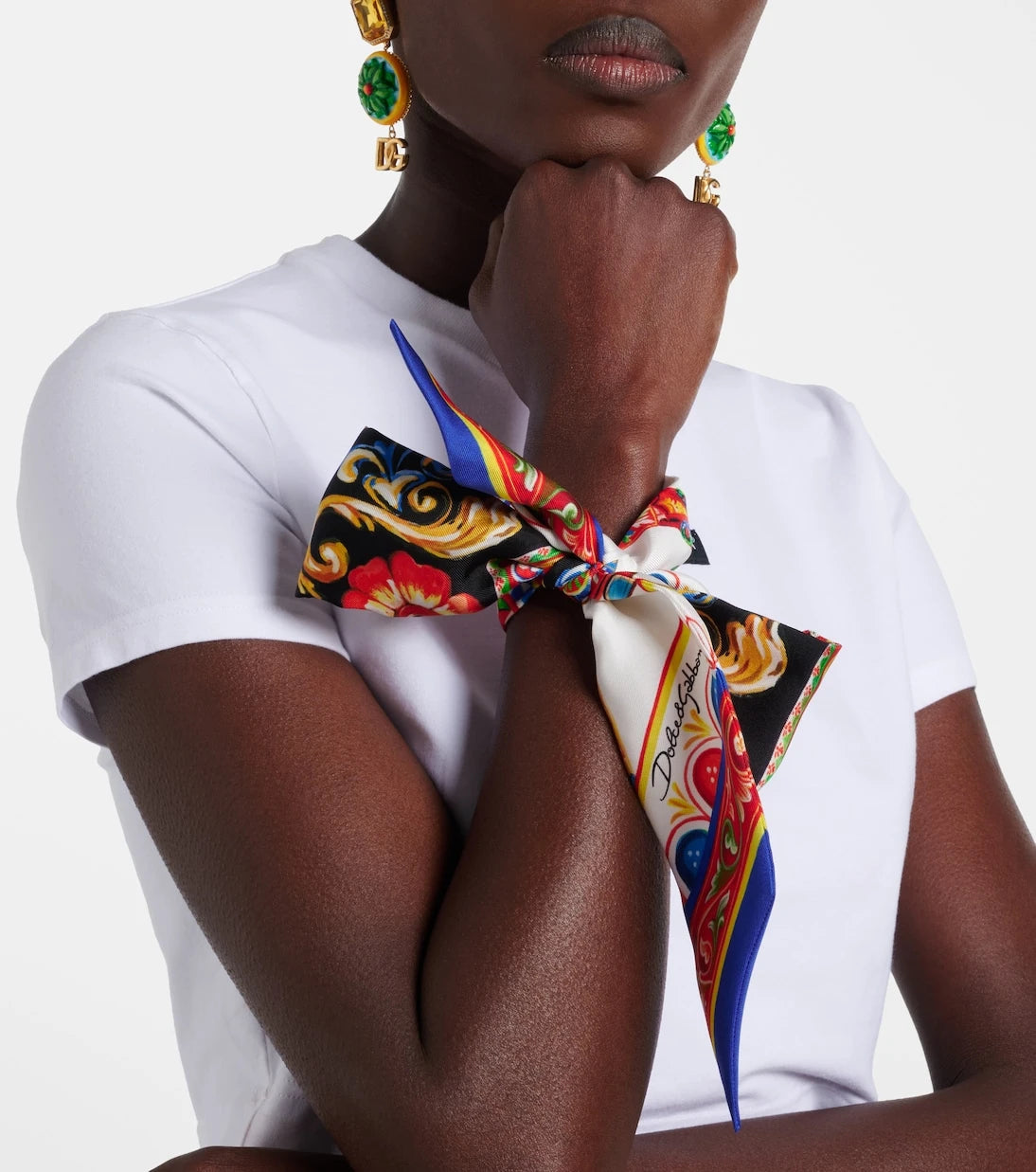Dolce&Gabbana - Carretto silk twill scarf