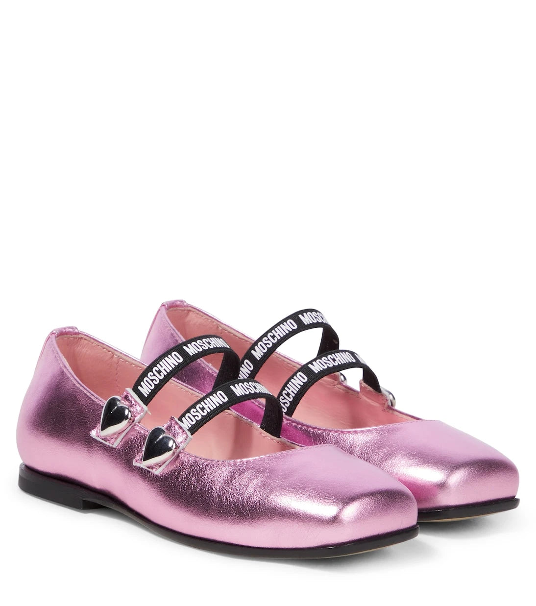Moschino Kids - أحذية باليه جلدية
