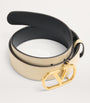 Valentino Garavani Ivory Leather VLogo Signature Belt