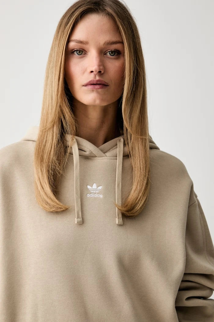 adidas Originals kapüşonlu kadın pamuklu sweatshirt