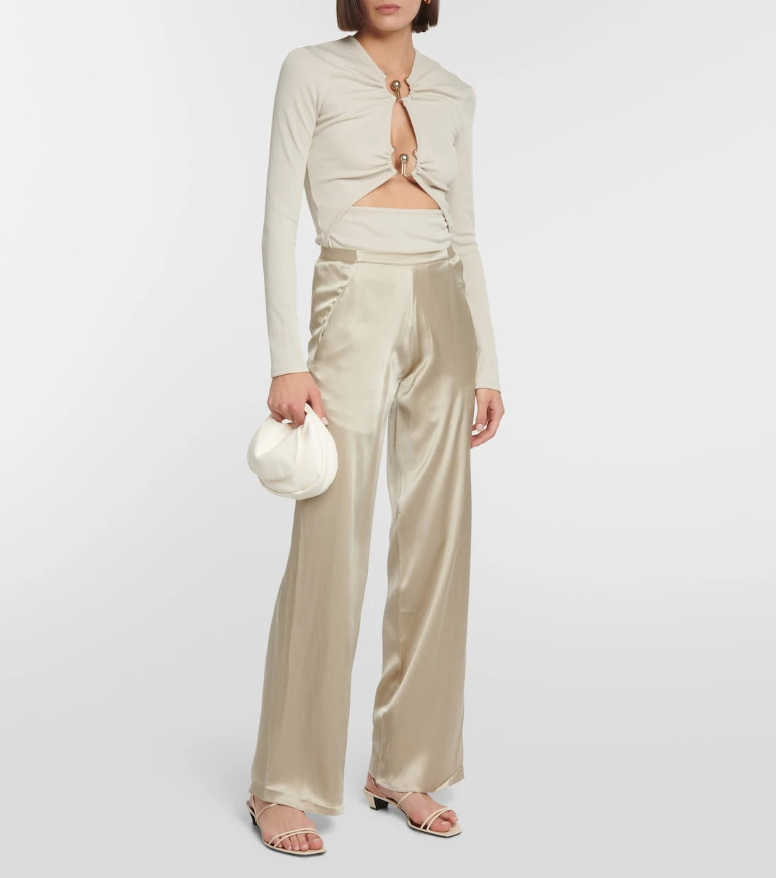 Christopher Esber - Silk satin straight pants