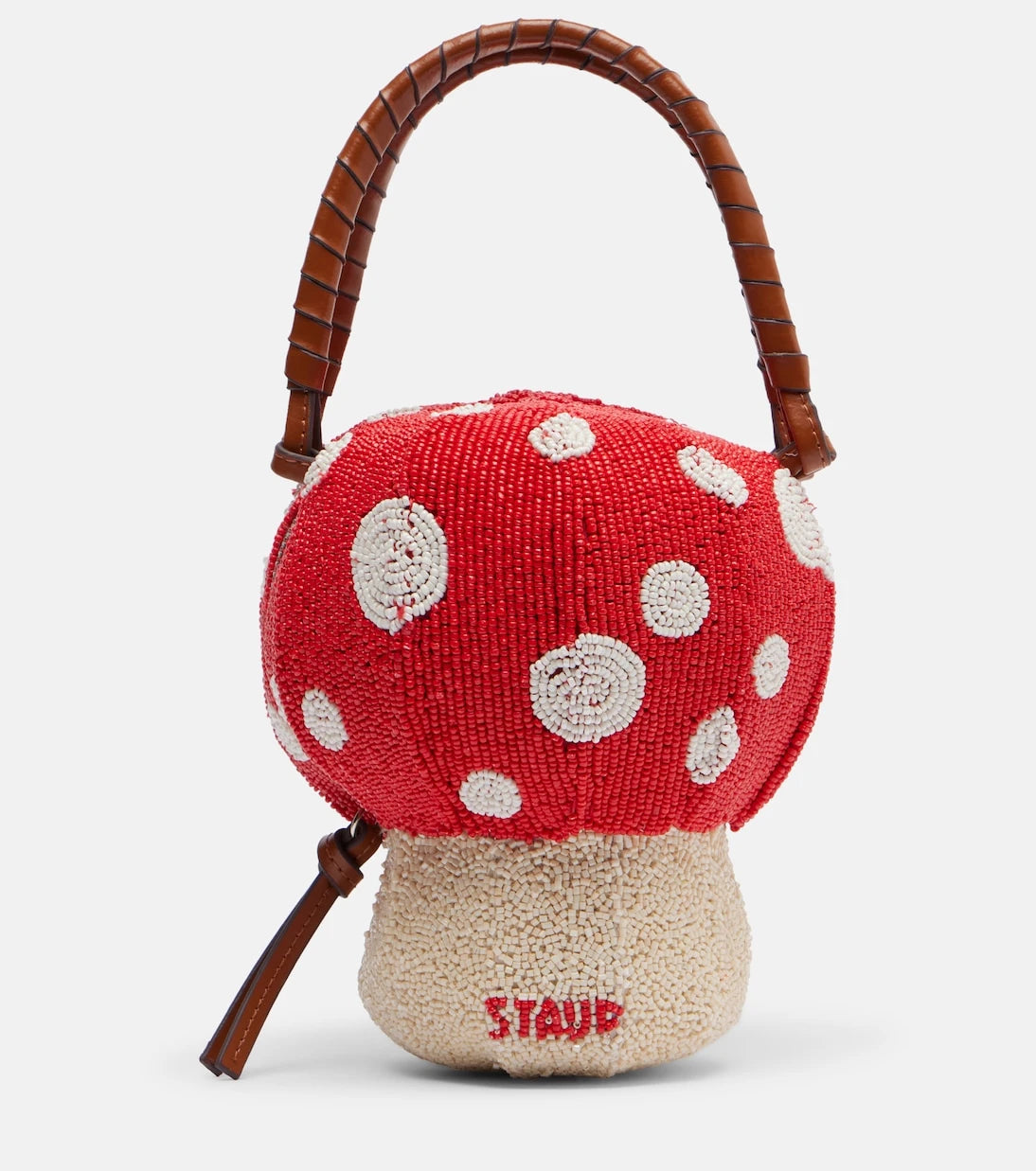 Staud - Shroom Mini beaded top-handle bag