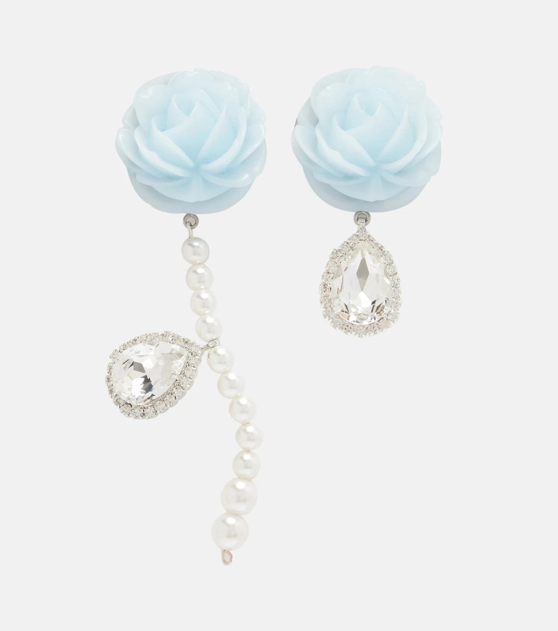 Magda Butrym - Rose embellished drop earrings