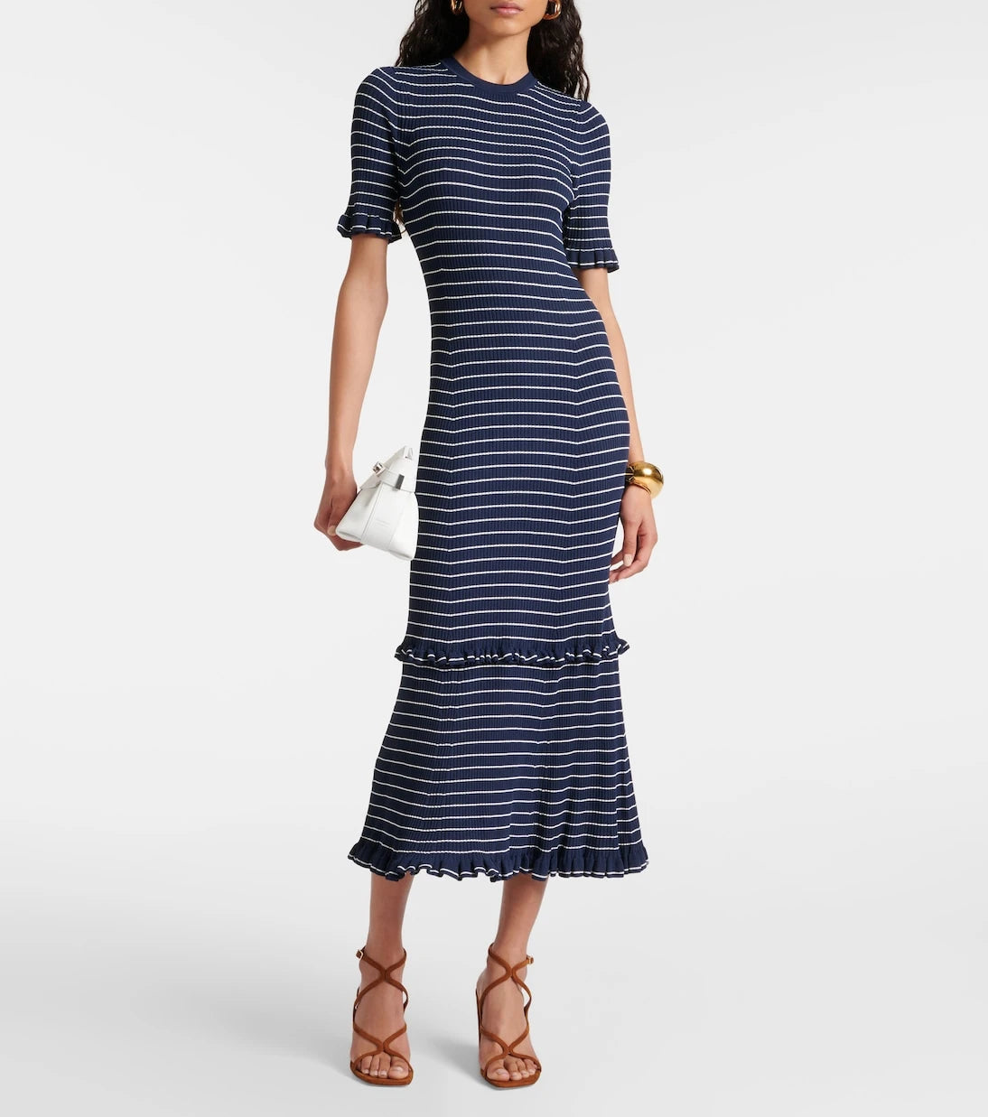 Altuzarra - Delpini striped ruffled maxi dress