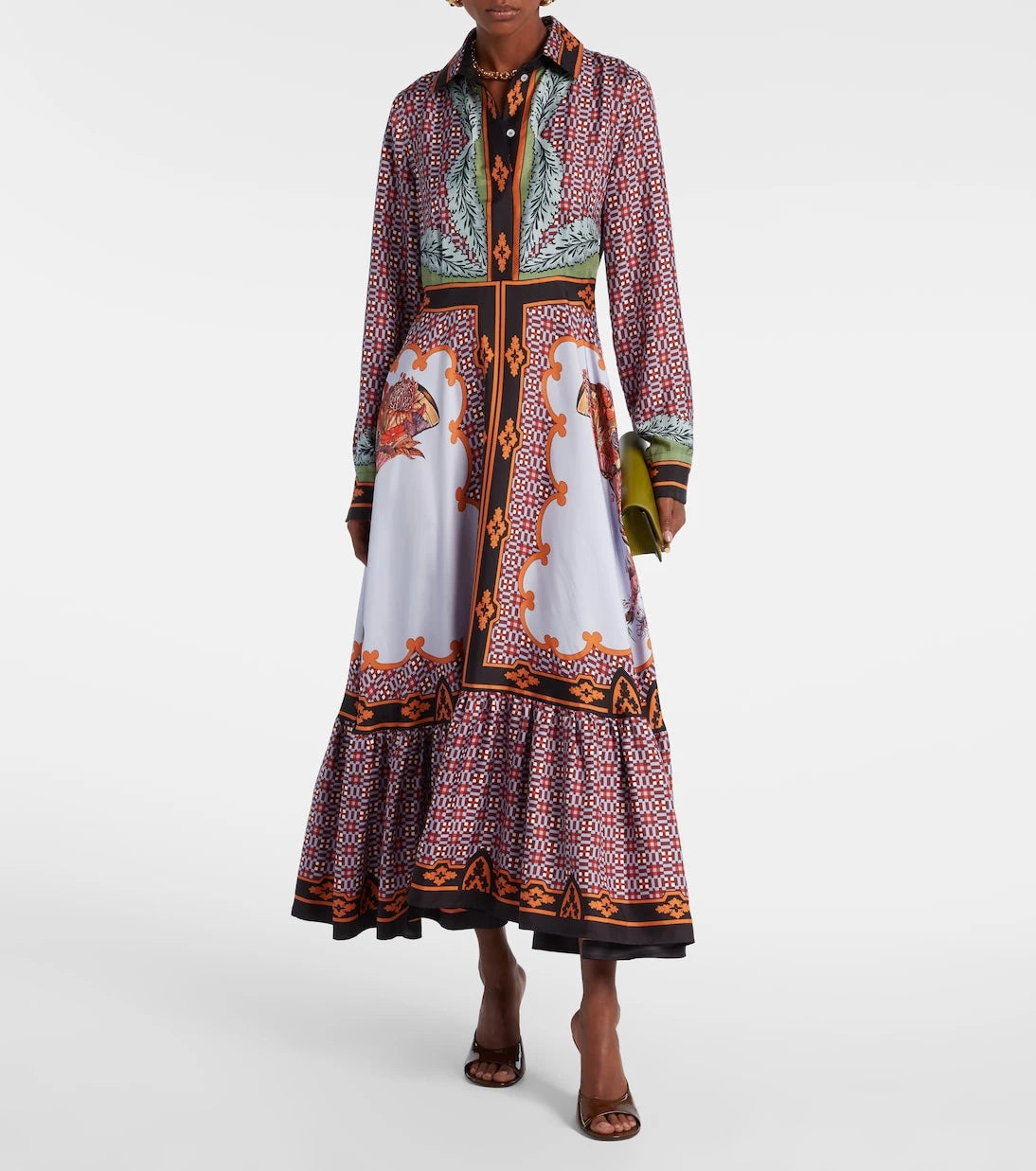 La DoubleJ - San Pietro printed silk maxi dress