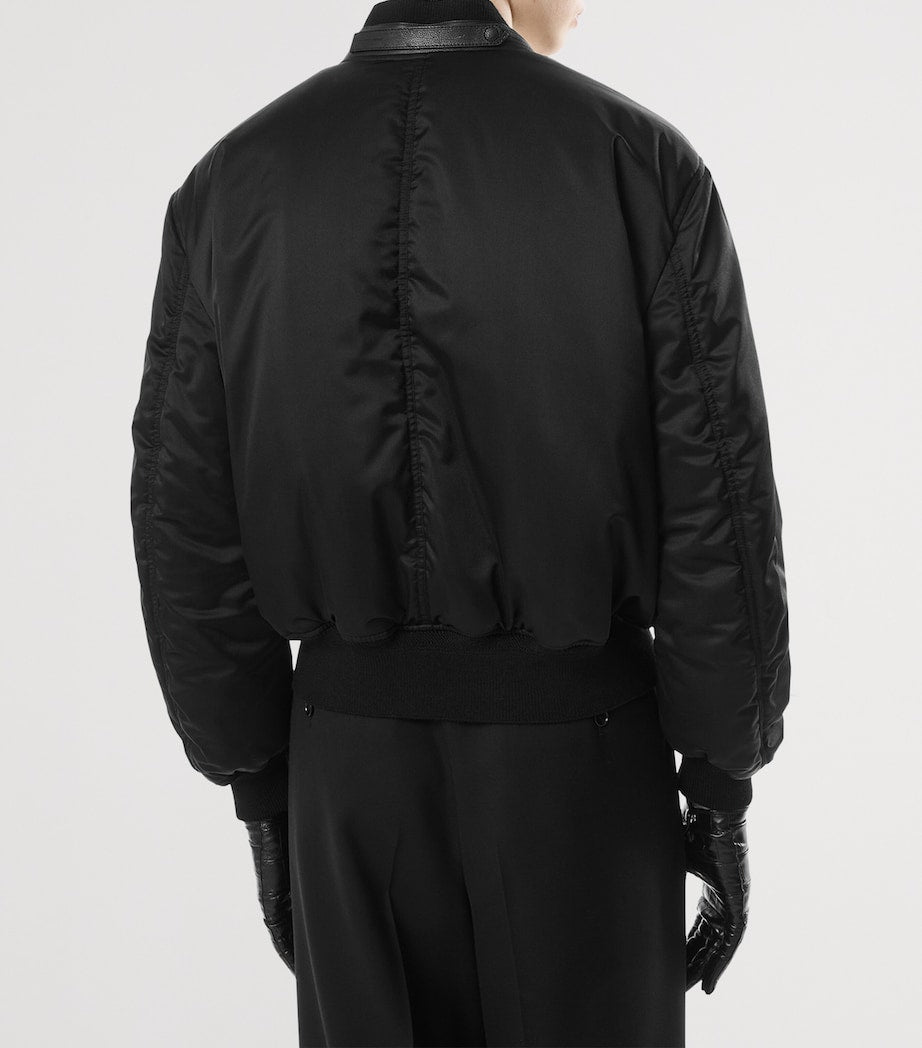 TOM FORD Black Silk Bomber Jacket