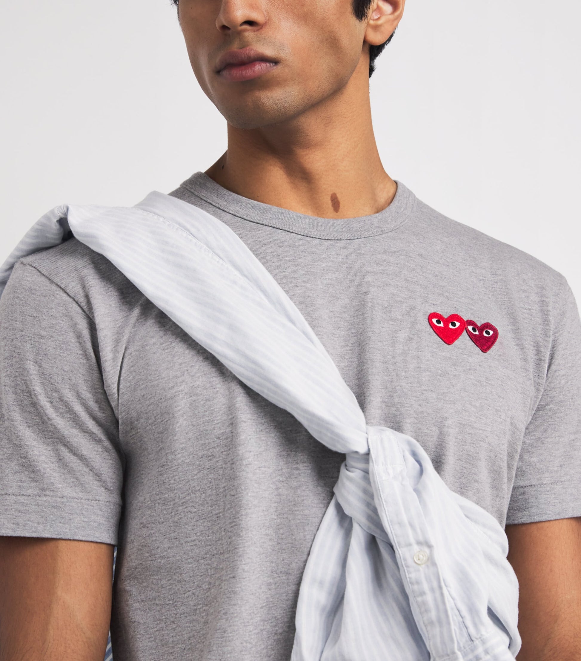 Comme Des Garçons Play Embroidered Double-Heart T-Shirt