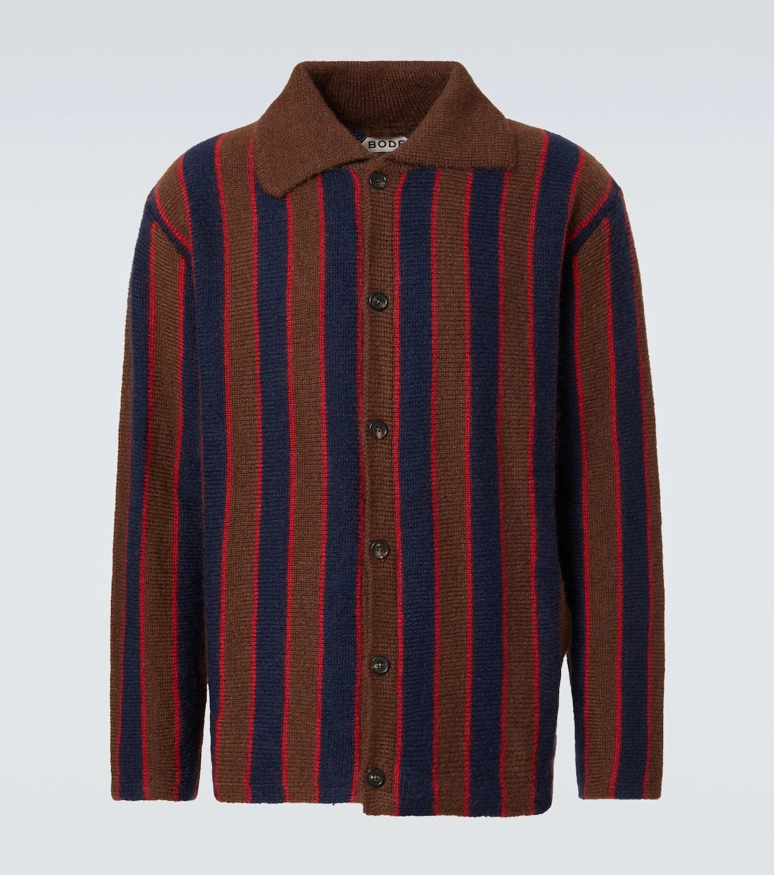 Bode - Striped mohair-blend cardigan