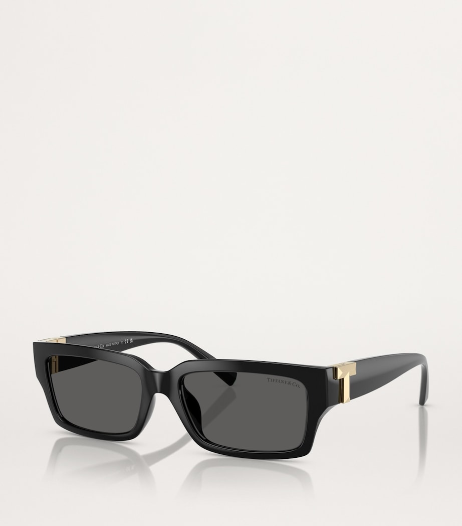 Tiffany & Co. Black Acetate Rectangular Sunglasses