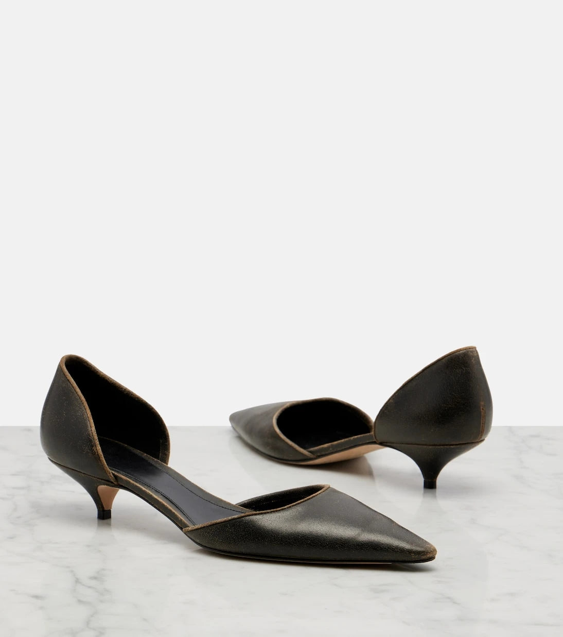 The Row - Liisa D'Orsay suede pumps