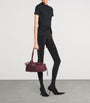 Balenciaga Red Small Leather Carrie Bowling Top-Handle Bag