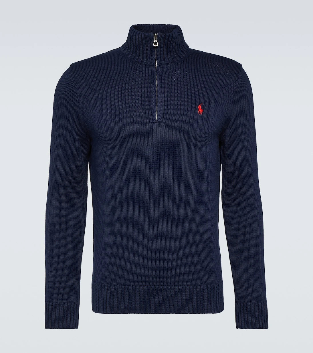 Polo Ralph Lauren - Logo cotton half-zip sweater
