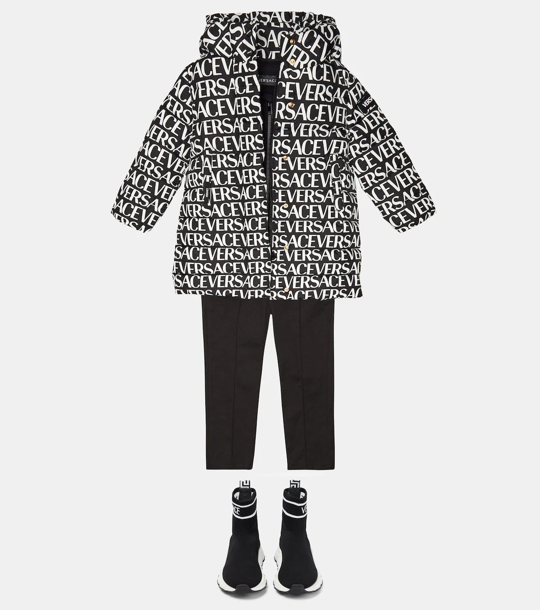 Versace Kids - Logo printed down jacket
