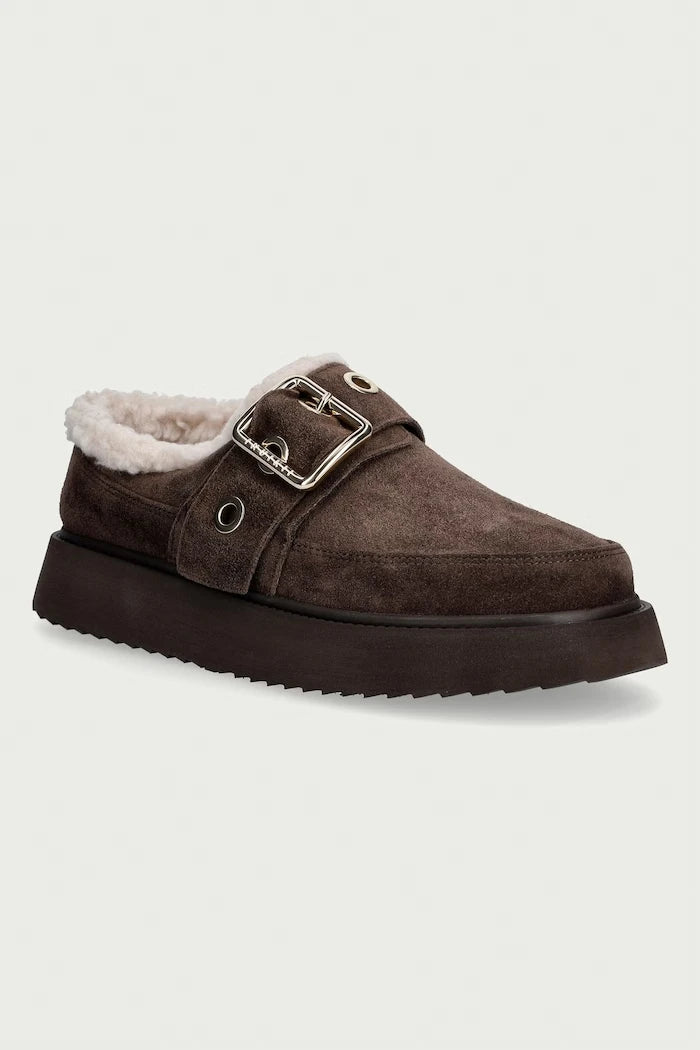 Inuikii Kadın Süet Terlik Micro Buckle