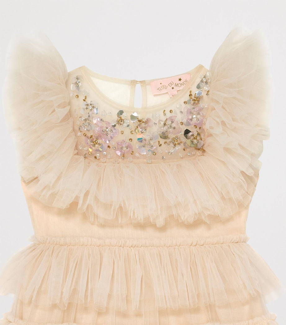 Tutu Du Monde Ivory Tulle Embellished Rana Dress (2-11 Years)
