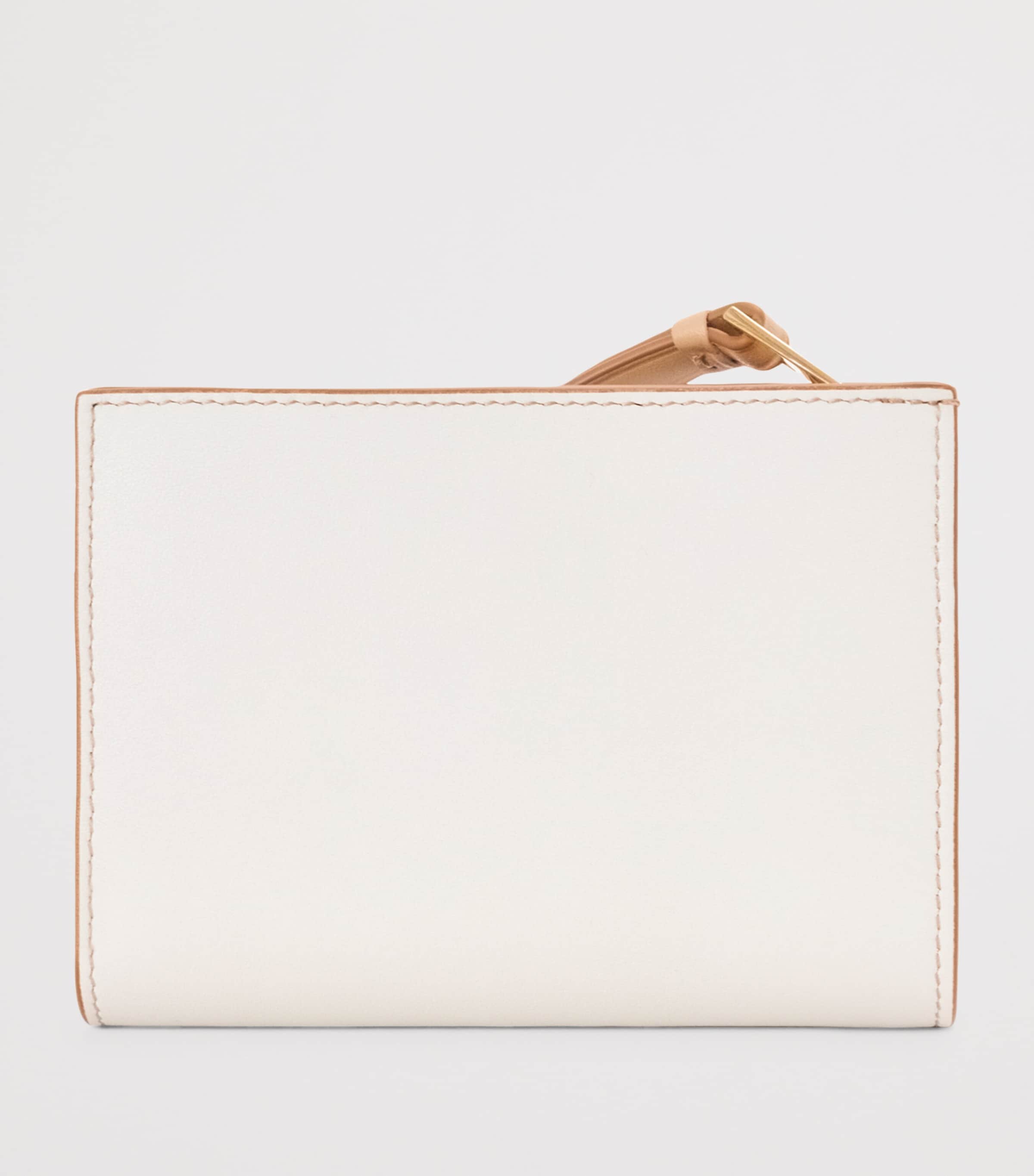 LOEWE White Leather Puzzle Compact Wallet