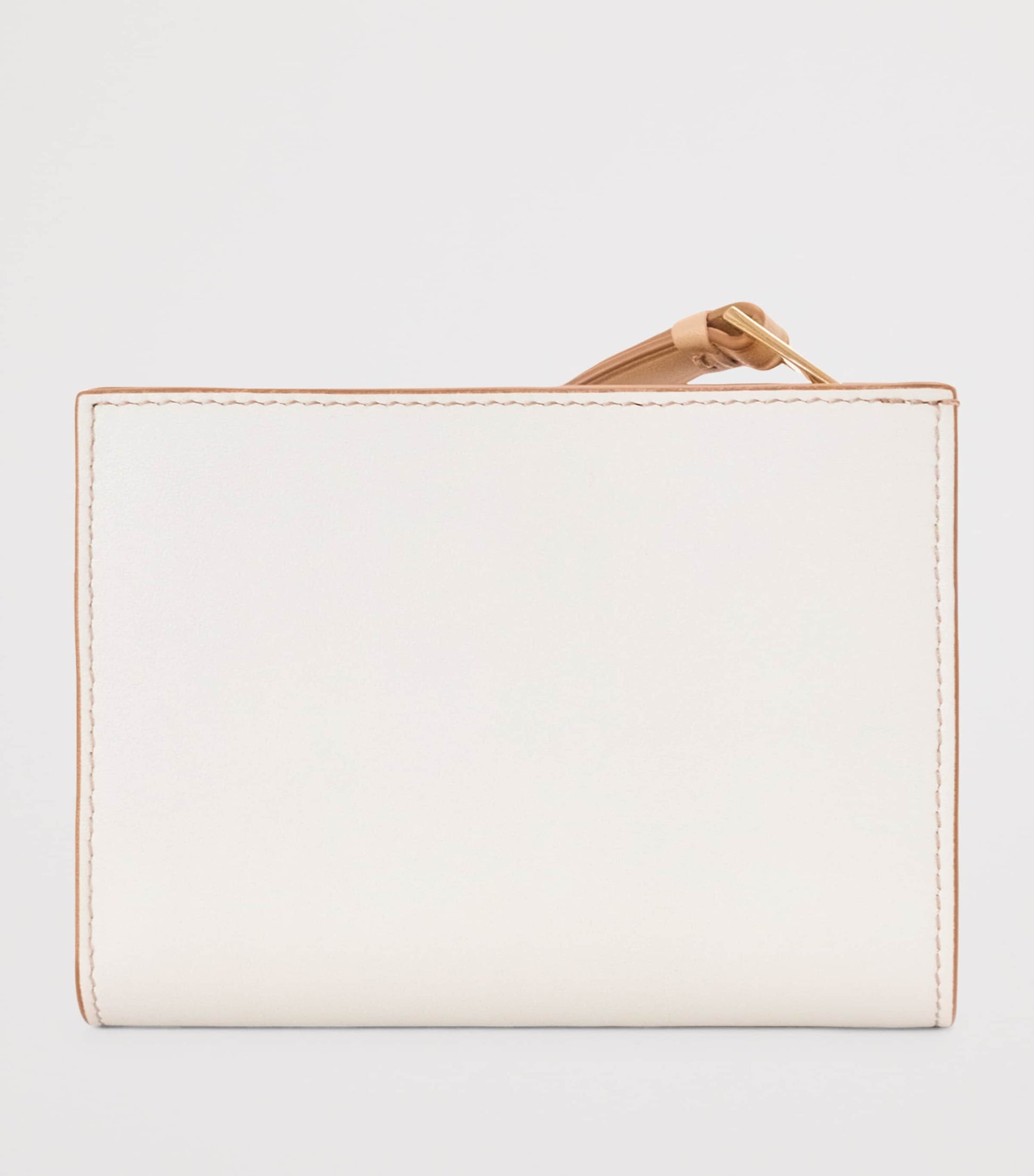 LOEWE White Leather Puzzle Compact Wallet