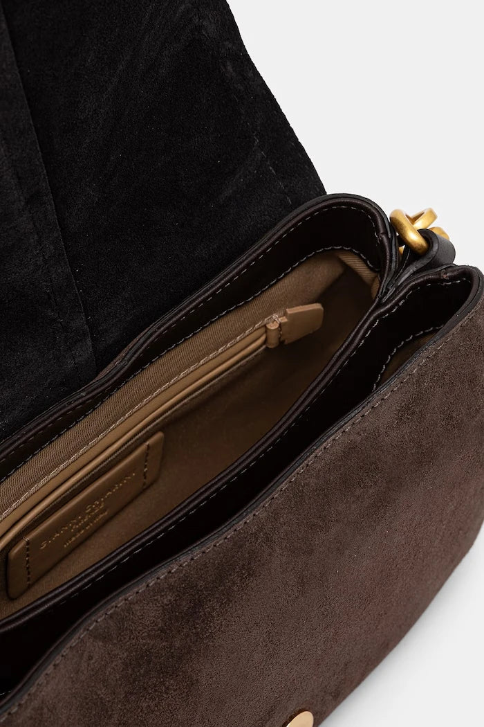 Gianni Chiarini kadın süet crossbody çanta HELENA ROUND