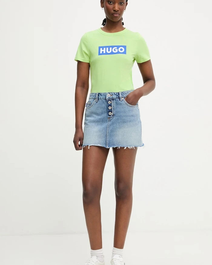 HUGO Blue basic kadın pamuklu Classic Tee_B
