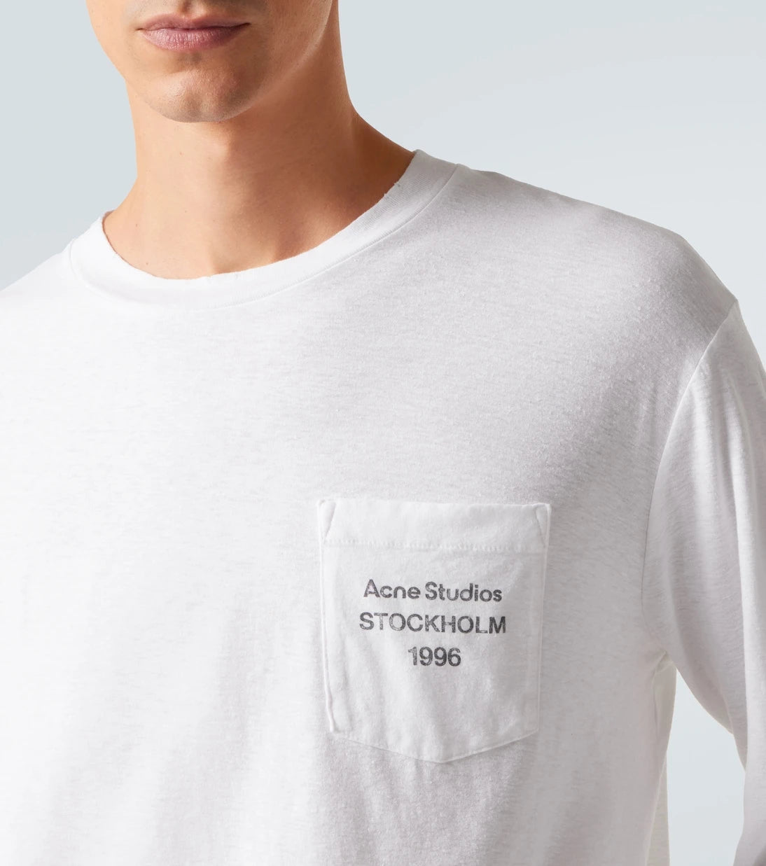 Acne Studios - تي شيرت بشعار من مزيج القطن