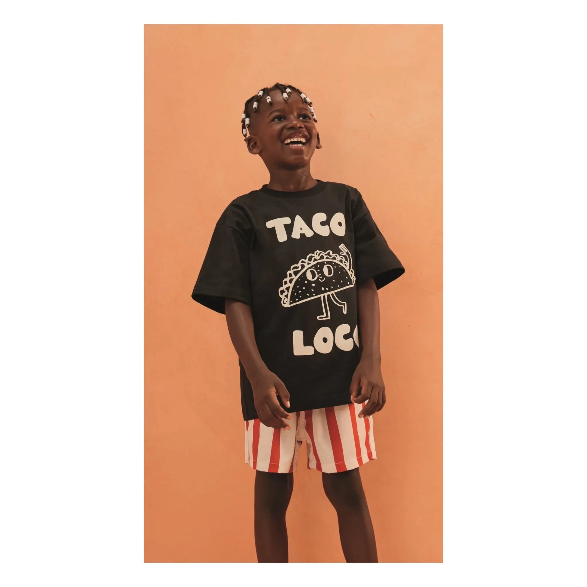 Fabula - Nino Striped Swim Shorts | Terracotta