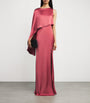 Pink Satin Asymmetric Gown