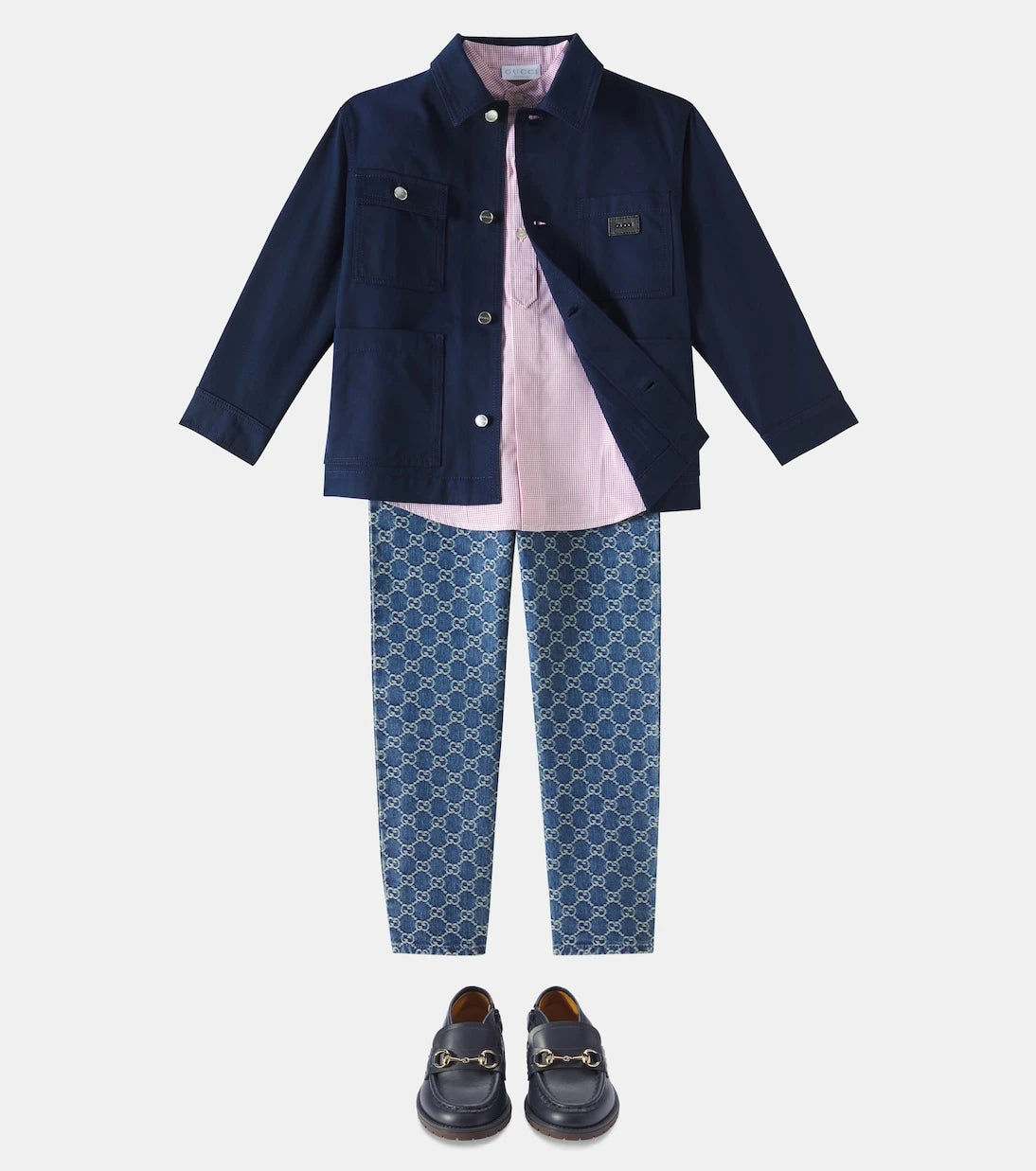 Gucci Kids - GG denim jacquard straight jeans