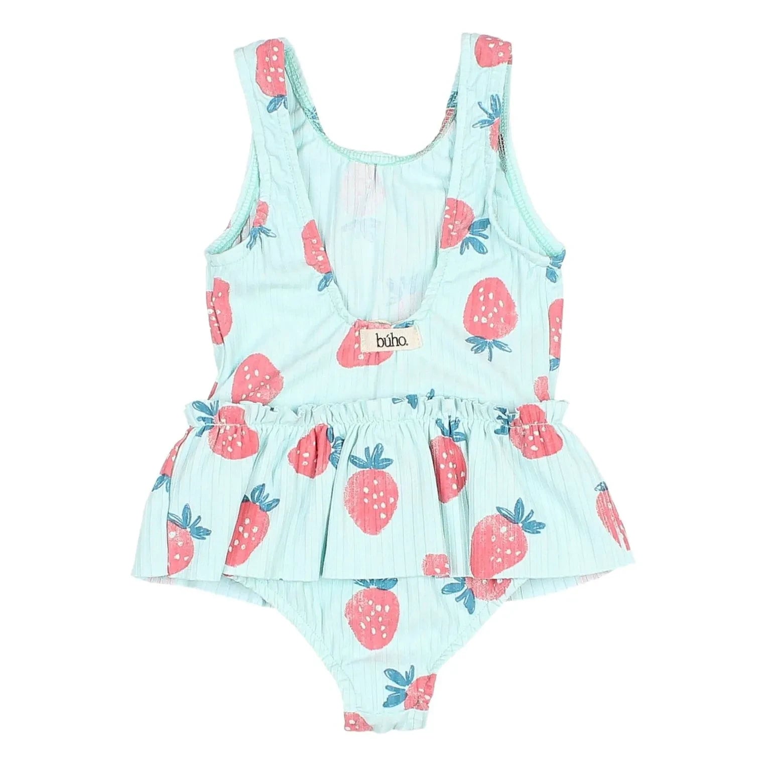 Búho - Baby Strawberry Rib Swimsuit | Aqua