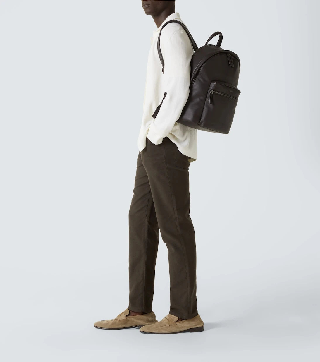 Zegna - Secondskin Hoodie leather backpack