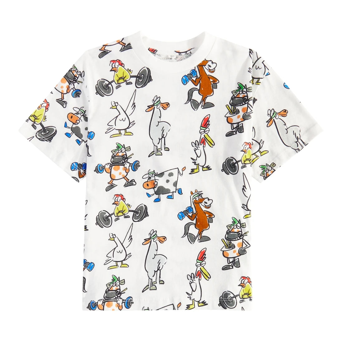 Stella McCartney Kids - تي شيرت جيرسيه قطني بنقوش دودل