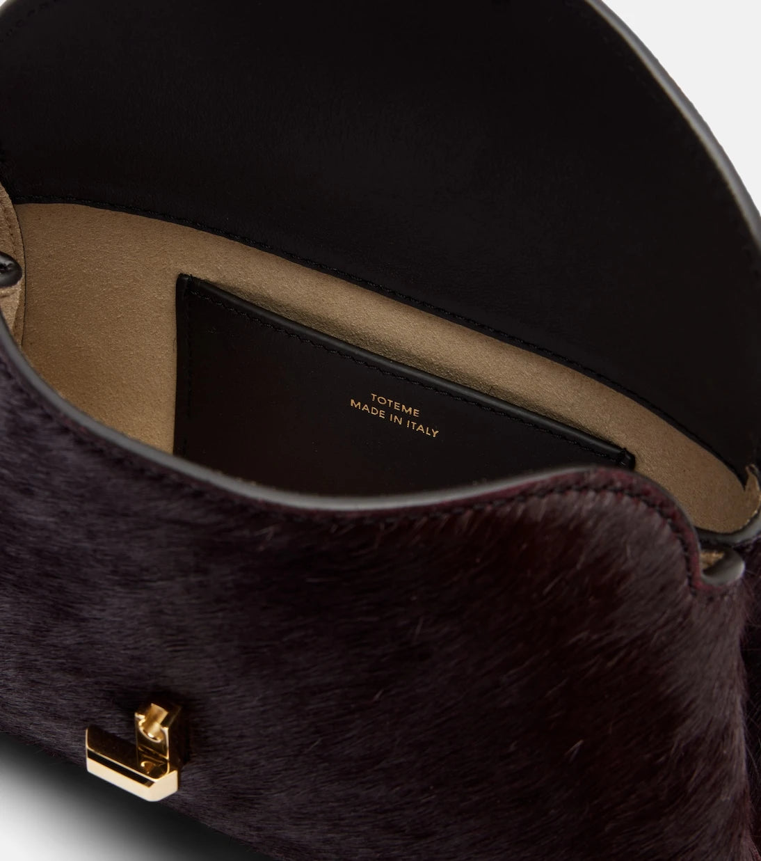 Toteme - T-Lock Mini calf hair clutch