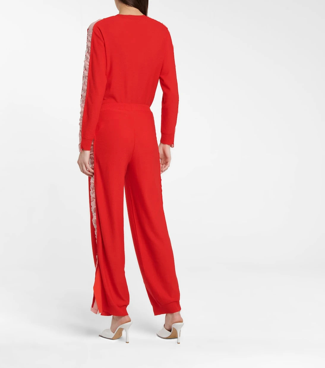 Stella McCartney - Silk-trimmed wool sweatpants