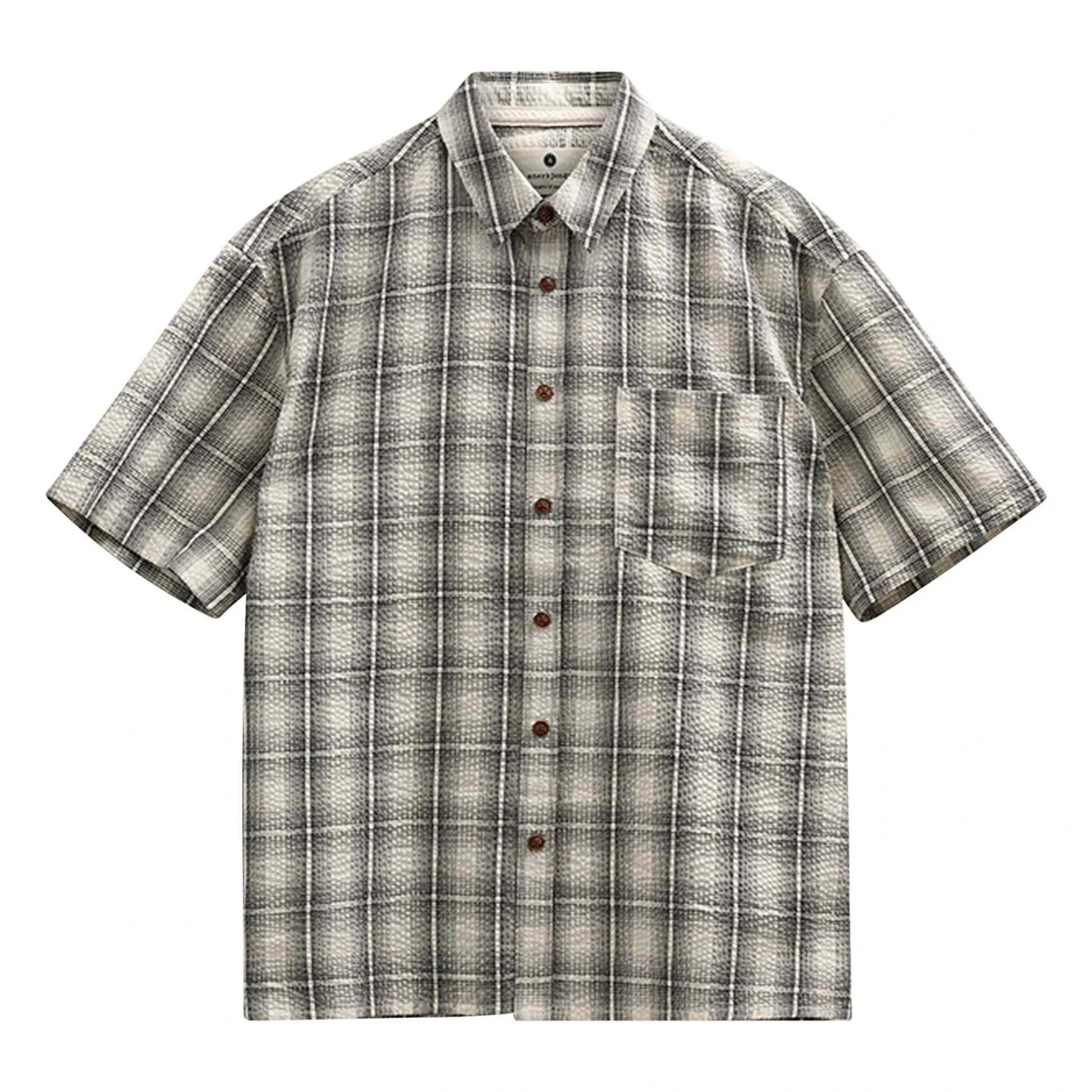 Anerkjendt - Akotto Checkered Shirt  | Grey