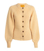 Yellow Cashmere Sculpted Cardigan