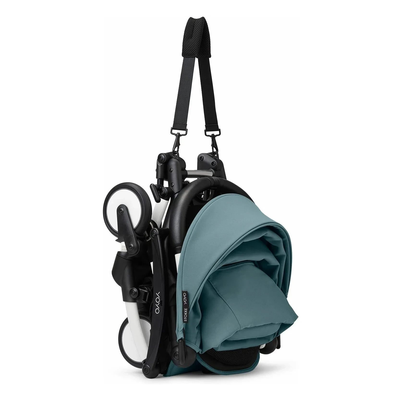 Stokke® - YOYO³ 0+ newborn stroller Black frame | Aqua