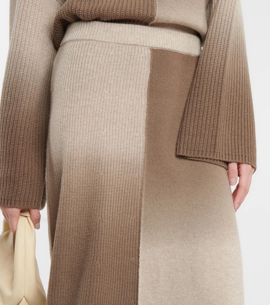Joseph - Dégradé wool and cashmere midi skirt