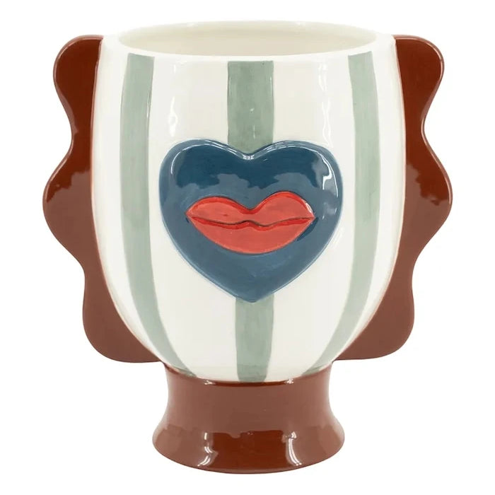 By-Boo Dolomit Dekoratif Vazo 18,8 x 14,7 x 19,3 cm