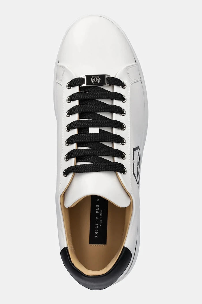 Кожени маратонки Philipp Plein Nappa Lo-Top Hexagon