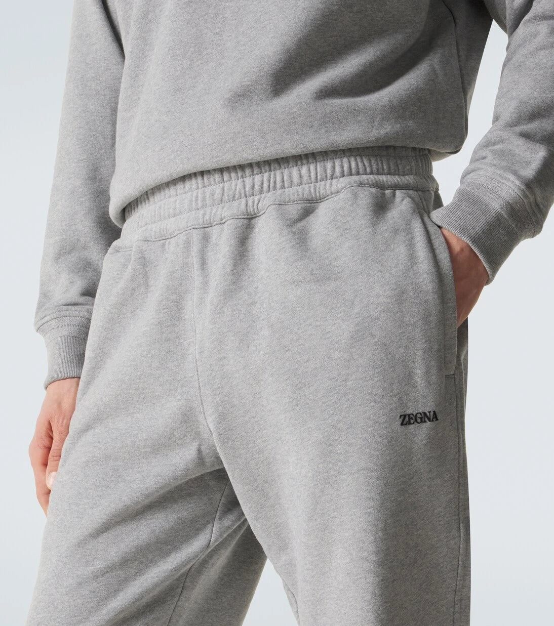 Zegna - Logolu pamuklu eşofman altı